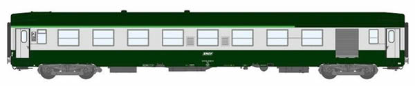 REE Modeles VB-124 - 2nd Class French Passenger Coach B7D Green scrubland 302